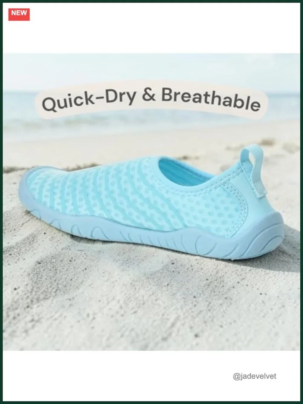 Kids Water Shoes Quick-Dry Breathable Slip-On Aqua Socks with Flexible Sole